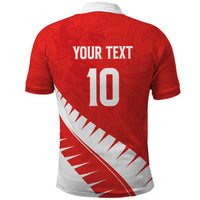 Custom New Zealand Cricket Polo Shirt Kiwi Birds Haka Dance Red Fern Sporty Style LT03 - Polynesian Pride