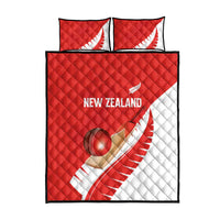 New Zealand Cricket Quilt Bed Set Kiwi Birds Haka Dance Red Fern Sporty Style LT03 - Polynesian Pride