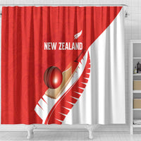 New Zealand Cricket Shower Curtain Kiwi Birds Haka Dance Red Fern Sporty Style LT03 - Polynesian Pride