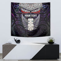 New Zealand Hei Tiki Tapestry Maori Purple Papua Shell Pattern LT03 - Polynesian Pride