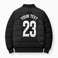 New Zealand Basketball Ta Moko Tribal Custom Bomber Puffer Jacket
