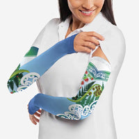 Aotearoa New Zealand Natural Plants Arm Sleeves Pohutukawa with Silver Ferns Koru Frond Maori Tattoos LT03 - Polynesian Pride