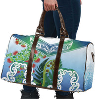 Aotearoa New Zealand Natural Plants Travel Bag Pohutukawa with Silver Ferns Koru Frond Maori Tattoos LT03 - Polynesian Pride
