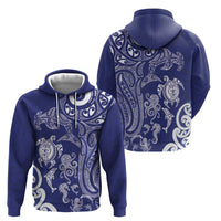 New Zealand Sea Animals with Maori Tribal Tattoo Hoodie Blue Color LT03 - Polynesian Pride