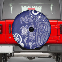 New Zealand Sea Animals with Maori Tribal Tattoo Spare Tire Cover Blue Color LT03 - Polynesian Pride