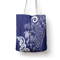 New Zealand Sea Animals with Maori Tribal Tattoo Tote Bag Blue Color LT03 - Polynesian Pride