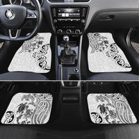 New Zealand Sea Animals with Maori Tribal Tattoo Car Mats White Color
