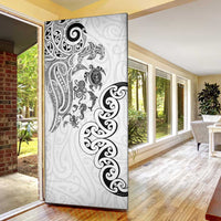 New Zealand Sea Animals with Maori Tribal Tattoo Door Cover White Color LT03 - Polynesian Pride
