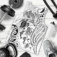 New Zealand Sea Animals with Maori Tribal Tattoo Men Tank Top White Color LT03 - Polynesian Pride