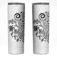 New Zealand Sea Animals with Maori Tribal Tattoo Skinny Tumbler White Color LT03 White - Polynesian Pride