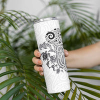 New Zealand Sea Animals with Maori Tribal Tattoo Skinny Tumbler White Color LT03 - Polynesian Pride