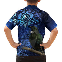 New Zealand Tui Bird Matariki Hawaiian Shirt Maori New Year with Galaxy Fern LT03 - Polynesian Pride