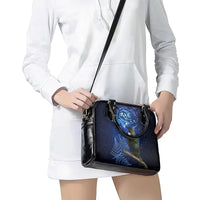 New Zealand Tui Bird Matariki Shoulder Handbag Maori New Year with Galaxy Fern