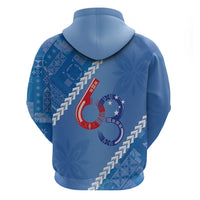 Samoa Independence Day Zip Hoodie Anniversary 63th-Siapo Art