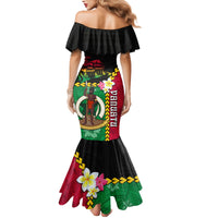 Vanuatu Nakamal and Plumeria Flowers Family Matching Mermaid Dress and Hawaiian Shirt Polynesian Pattern