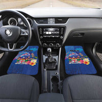 Fiji Bula Car Mats Tropical Plants with Palm Tree and Iguana Colorful