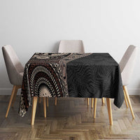 Fiji Traditional Masi Tablecloth Tapa Art Palm Leaves Pattern