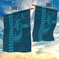 Aloha Hawaii Whale Kakau and Polynesian Tattoo Garden Flag Light Blue Color LT03 - Polynesian Pride