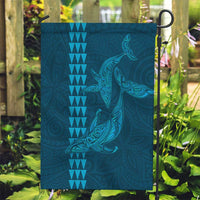 Aloha Hawaii Whale Kakau and Polynesian Tattoo Garden Flag Light Blue Color LT03 Garden Flag Light Blue - Polynesian Pride