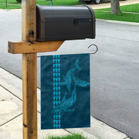 Aloha Hawaii Whale Kakau and Polynesian Tattoo Garden Flag Light Blue Color LT03 - Polynesian Pride