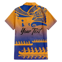 Personalised Hawaiki Nui Va'a French Polynesian Pattern Family Matching Summer Maxi Dress and Hawaiian Shirt Sunset Color LT03 - Polynesian Pride