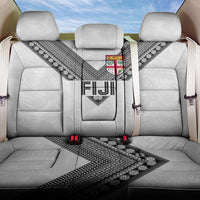 Rugby Fiji Back Car Seat Cover Fijian Masi Tribal Sporty Style White Color LT03 One Size White - Polynesian Pride
