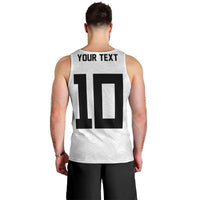 Custom Rugby Fiji Men Tank Top Fijian Masi Tribal Sporty Style White Color LT03 - Polynesian Pride