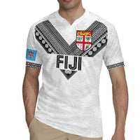 Custom Rugby Fiji Rugby Jersey Fijian Masi Tribal Sporty Style White Color LT03 - Polynesian Pride