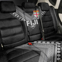 Rugby Fiji Back Car Seat Cover Fijian Masi Tribal Sporty Style Black Color LT03 - Polynesian Pride