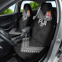 Rugby Fiji Car Seat Cover Fijian Masi Tribal Sporty Style Black Color LT03 - Polynesian Pride
