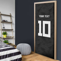 Custom Rugby Fiji Door Cover Fijian Masi Tribal Sporty Style Black Color LT03 - Polynesian Pride