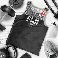 Custom Rugby Fiji Men Tank Top Fijian Masi Tribal Sporty Style Black Color LT03 - Polynesian Pride