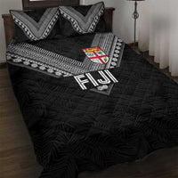 Rugby Fiji Quilt Bed Set Fijian Masi Tribal Sporty Style Black Color LT03 Black - Polynesian Pride