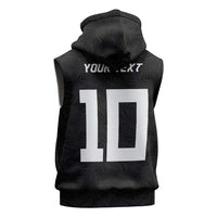 Custom Rugby Fiji Sleeveless Zip Hoodie Fijian Masi Tribal Sporty Style Black Color LT03 - Polynesian Pride