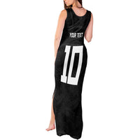 Custom Rugby Fiji Tank Maxi Dress Fijian Masi Tribal Sporty Style Black Color LT03 - Polynesian Pride