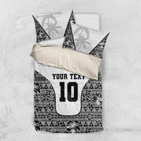 Custom Fiji Pacific Rugby 2024 Bedding Set Tapa Tribal and Fijian Masi Pattern LT03 US Twin 172cm x 218cm White - Polynesian Pride