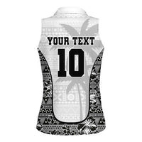 Custom Fiji Pacific Rugby 2024 Women Sleeveless Polo Shirt Tapa Tribal and Fijian Masi Pattern LT03 - Polynesian Pride