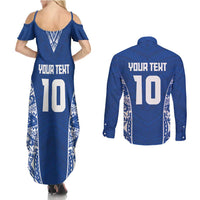 Custom Samoa Pacific Rugby 2024 Couples Matching Summer Maxi Dress and Long Sleeve Button Shirt Polynesian Pacific Tribal Pattern LT03 - Polynesian Pride