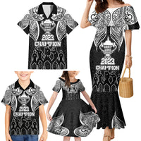 New Zealand Rugby Family Matching Mermaid Dress and Hawaiian Shirt Aotearoa Champion Cup History with Haka Dance LT03 - Polynesian Pride