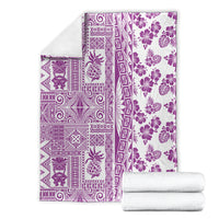 Hawaii Blanket Aloha Tropical Plants Tribal Pattern Pink Version LT03 - Polynesian Pride