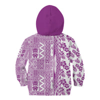 Hawaii Kid Hoodie Aloha Tropical Plants Tribal Pattern Pink Version LT03 - Polynesian Pride
