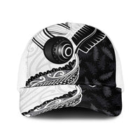 Aotearoa Lawn Bowls Baseball Net Cap Maori and Silver Fern Half Style - Polynesian Pride