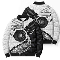 Personalised Aotearoa Lawn Bowls Bomber Puffer Jacket Maori and Silver Fern Half Style LT03 - Polynesian Pride