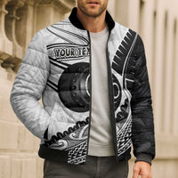 Personalised Aotearoa Lawn Bowls Bomber Puffer Jacket Maori and Silver Fern Half Style LT03 - Polynesian Pride
