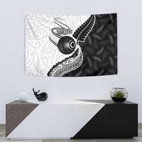 Personalised Aotearoa Lawn Bowls Tapestry Maori and Silver Fern Half Style LT03 - Polynesian Pride