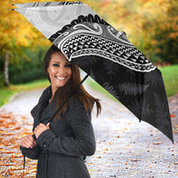 Personalised Aotearoa Lawn Bowls Umbrella Maori and Silver Fern Half Style LT03 - Polynesian Pride
