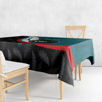 Personalised Aotearoa Lawn Bowls Tablecloth Maori and Silver Fern Sporty Style Teal Color LT03 - Polynesian Pride