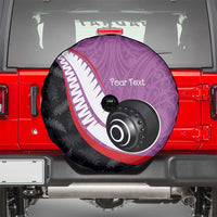 Personalised Aotearoa Lawn Bowls Spare Tire Cover Maori and Silver Fern Sporty Style Pink Color LT03 - Polynesian Pride