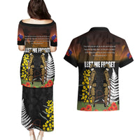 New Zealand and Australia ANZAC Day Couples Matching Puletasi and Hawaiian Shirt Soldier and Last Post Camouflage Pattern LT03 - Polynesian Pride