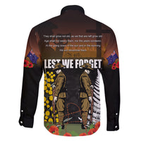 New Zealand and Australia ANZAC Day Family Matching Off Shoulder Maxi Dress and Hawaiian Shirt Soldier and Last Post Camouflage Pattern LT03 - Polynesian Pride